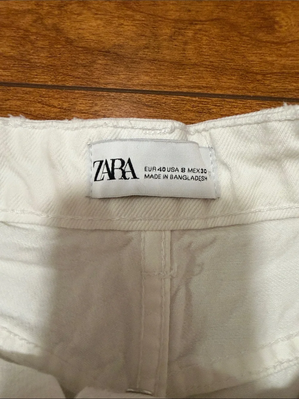 Zara white denim